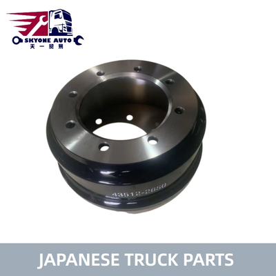 Piezas de camiones japoneses TAMBOR DE FRENO 43512-2650 para camión HINO 500 RANGER AK1J RK1J J08C J08CT a la venta Piezas de motor Hino