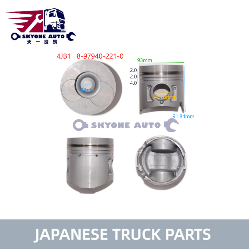 Compartimientos de camiones japoneses Motor pistón 8979402210 8-97940221-0 para ISUZU 2.8TON TFR 4JB1T OEM 8-97940221-0